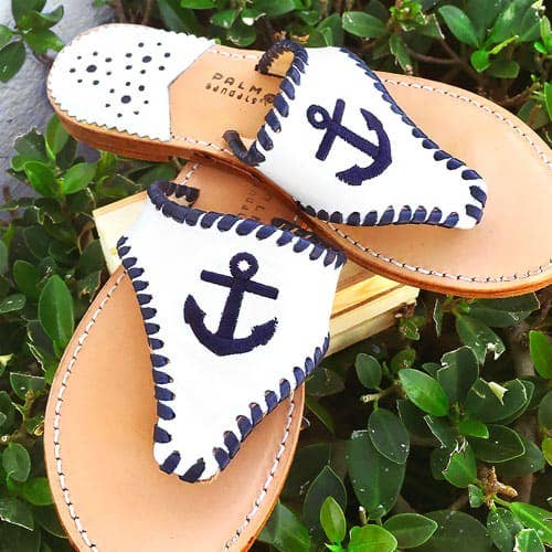 Anchor Monogram Navy / White for wholesale by Palm Beach Sandals