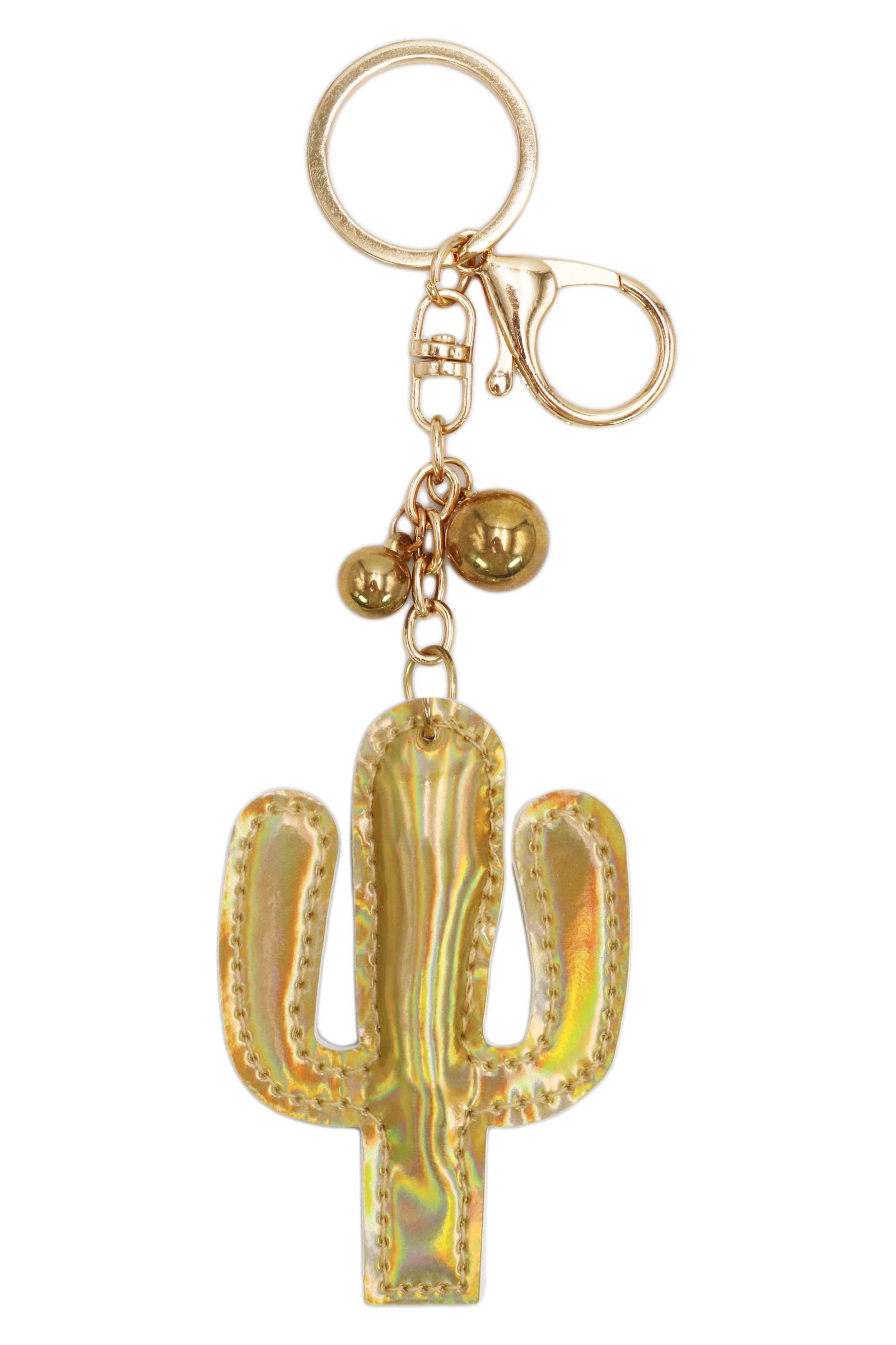 Cap Zone – wholesale Nyckelringar - Dam – Kaktus Metallic Glans Veganskt Läder Nyckelring - 12 st5