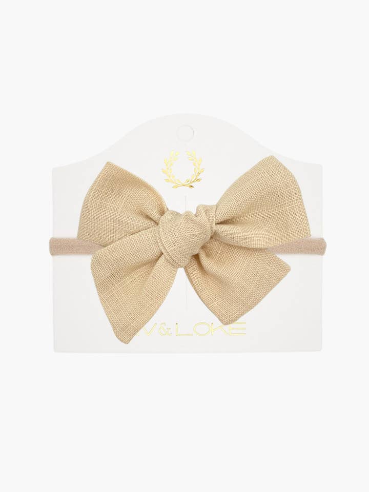 Ester Bow Hair Band - White for wholesale by Liv & Loke