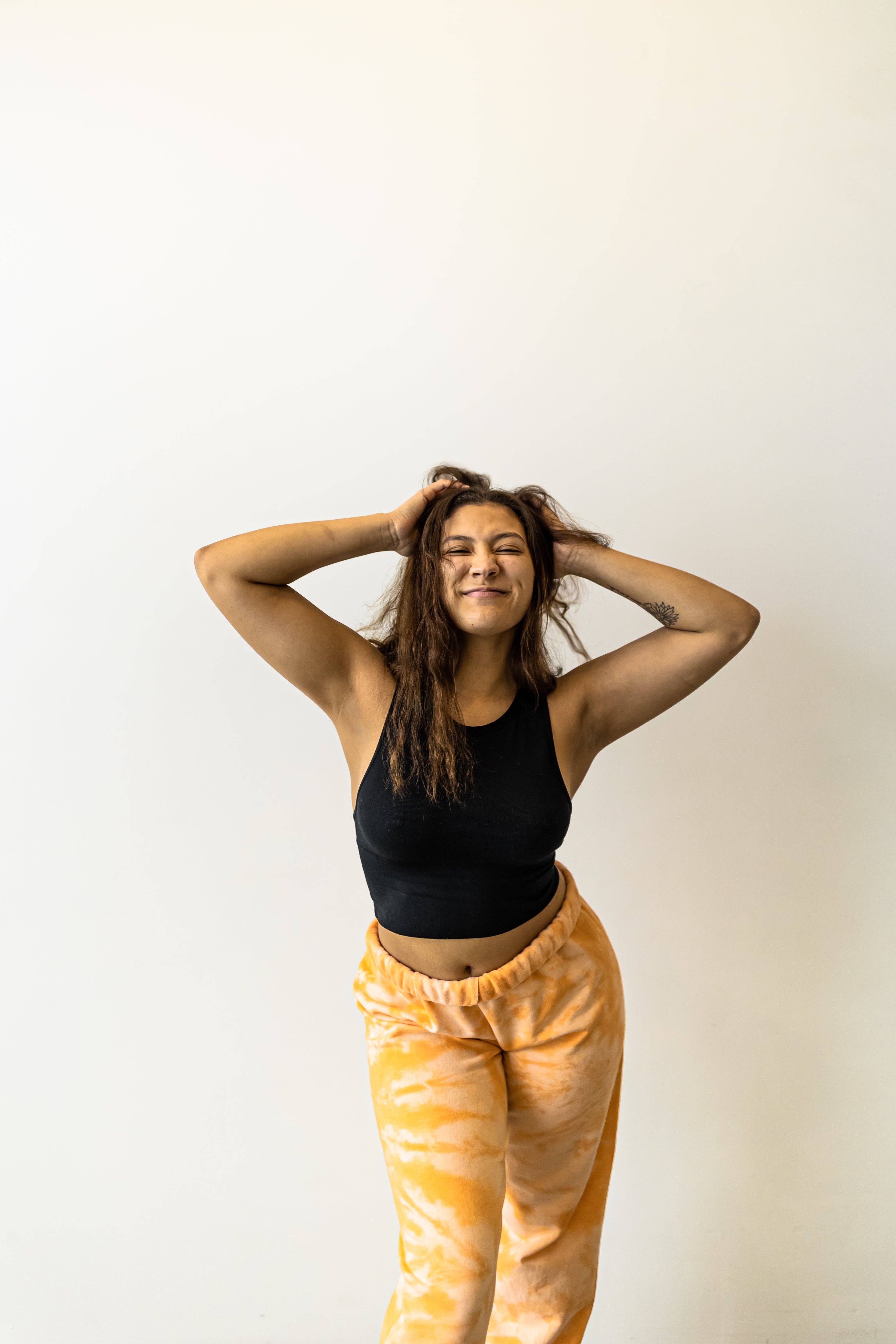 exbapparel - Wholesale Lounge Sweatpants/Joggers - Women's - Creamsicle Orange Tie Dye Sweatpants2