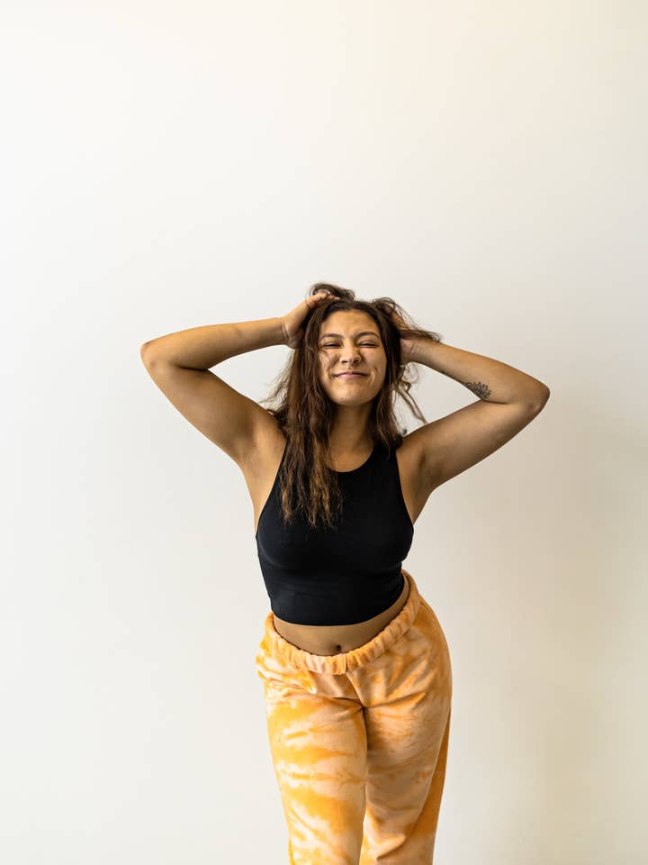 exbapparel - Wholesale Lounge Sweatpants/Joggers - Women's - Creamsicle Orange Tie Dye Sweatpants2