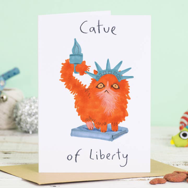 Catue Of Liberty Card for wholesale by Jo Clark Design