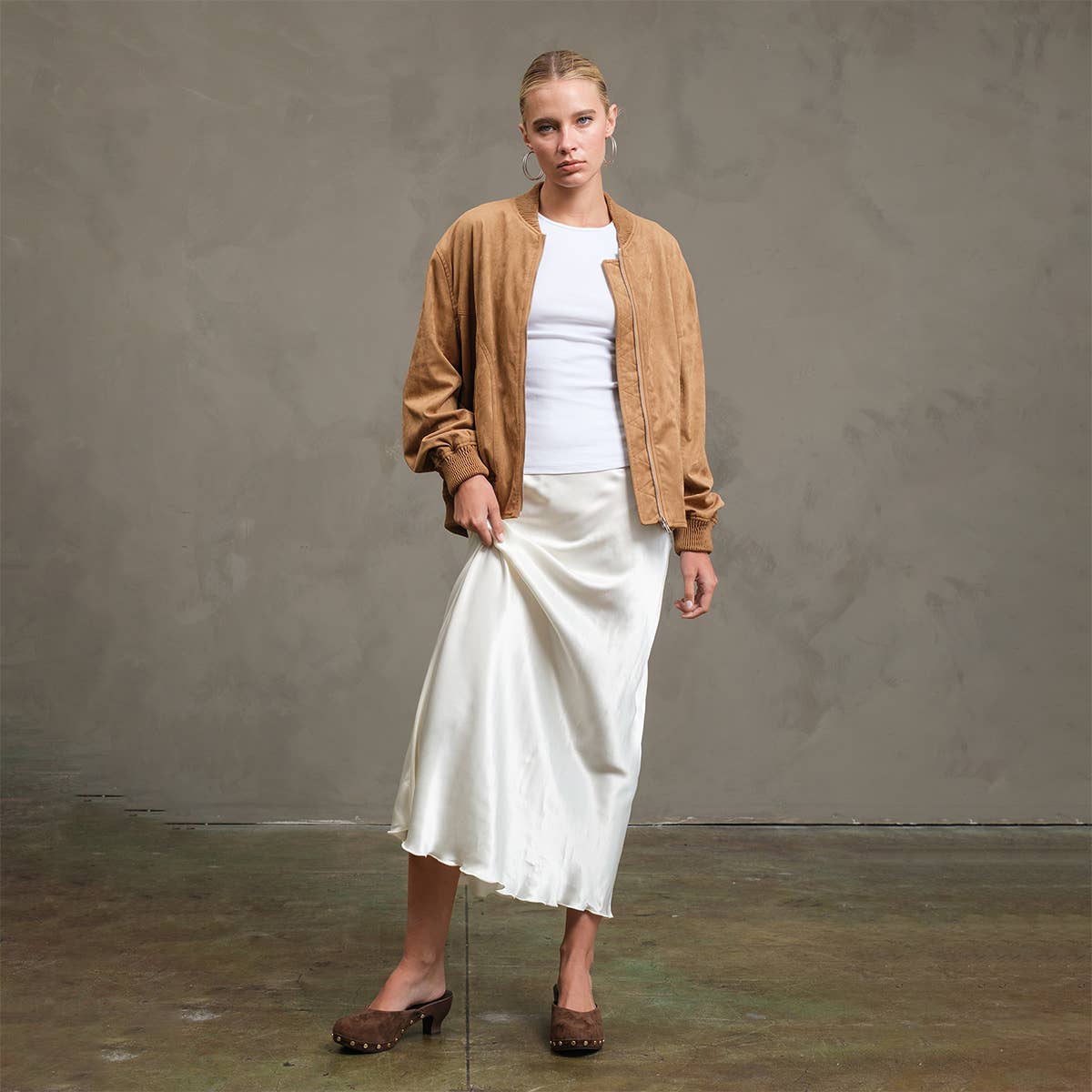 RAISONNEL - Wholesale Skirt - Women's - Satin Slip Skirt - RS104924