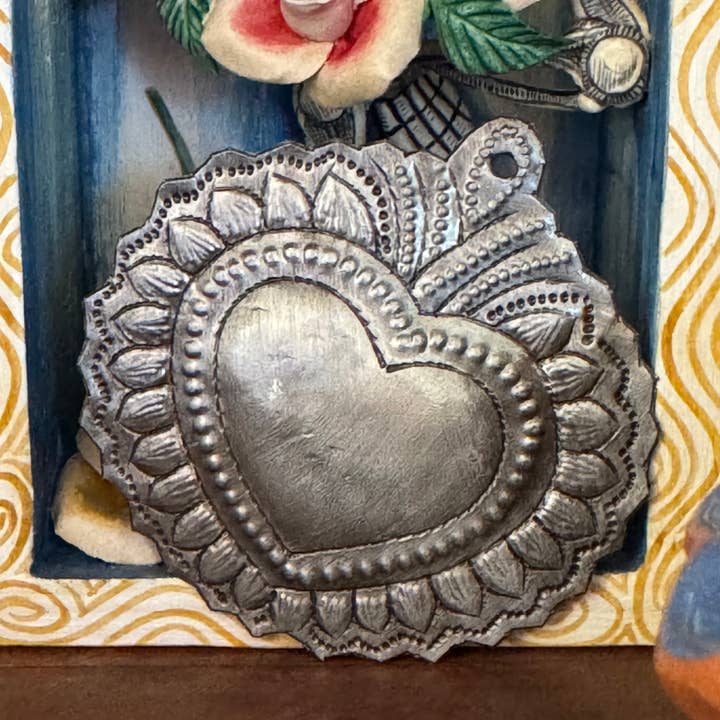 Haiti Fair Trade~ It's Cactus - Wholesale Wall Accent - Sacred Heart, Wall Decor,Handmade Metal Haiti 3.5"x3.5"Â