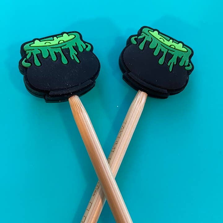 Cauldron Dye Pot Halloween Spooky Goth Witch Knitting Needle for wholesale by Comma Craft Co