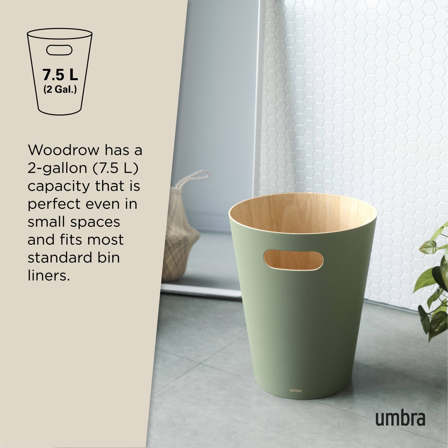 Umbra (CAN) - Wholesale Trashcan/Trash Bin - Woodrow Trash Can24