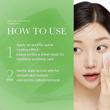 KPurity - Wholesale Facial Toner - Medicube Exosome Cica Tea Tree Calming Toner Pads, Hydrating Daily Care for Sensitive Skin, Vegan, 100 Pads/메디큐브 엑소좀 시카 티트리 카밍 토너 패드   민감성 피부용 데일리 보습 케어3