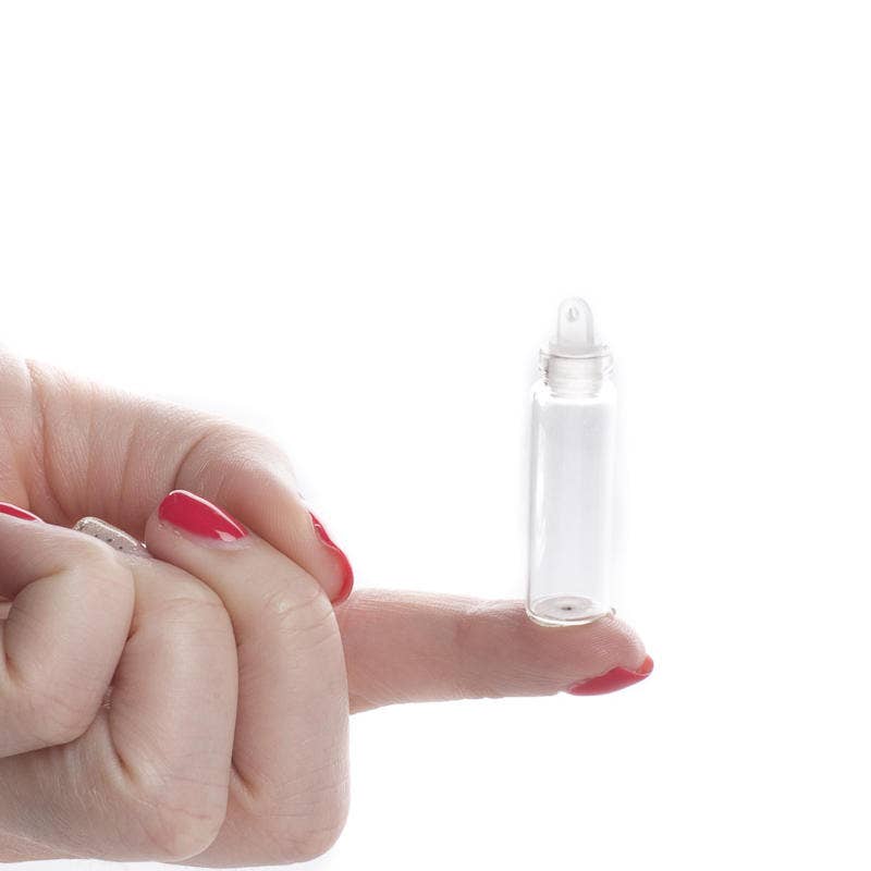 Factory Direct Craft - Vendita all'ingrosso Decorazioni da tavolo - Bottigliette in vetro trasparente da 1,25" con tappi a chiusura, set da 41