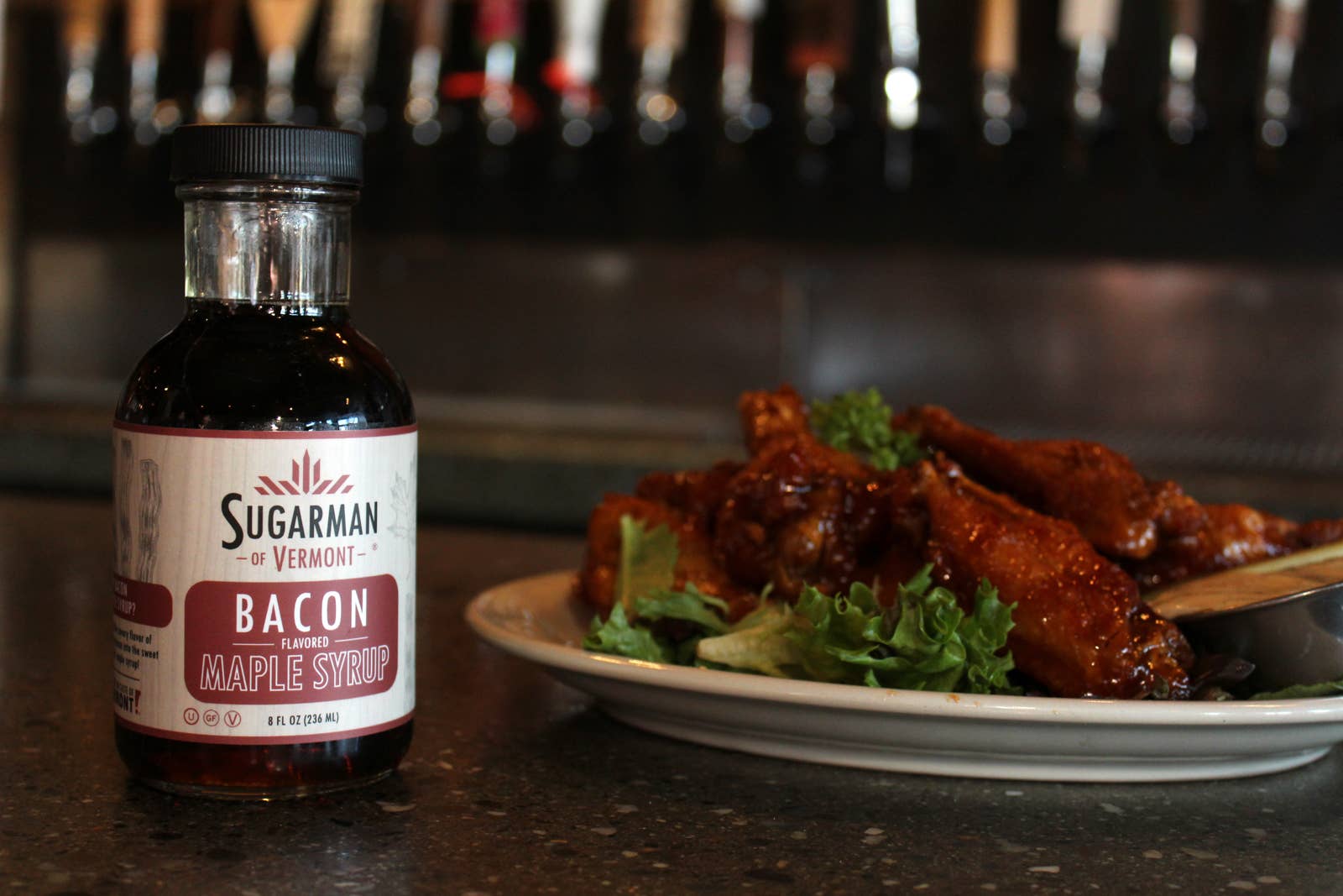 Sugarman of Vermont - Wholesale Maple Syrup - Bacon Flavored Maple Syrup, 8 fl. oz. (12/case)2