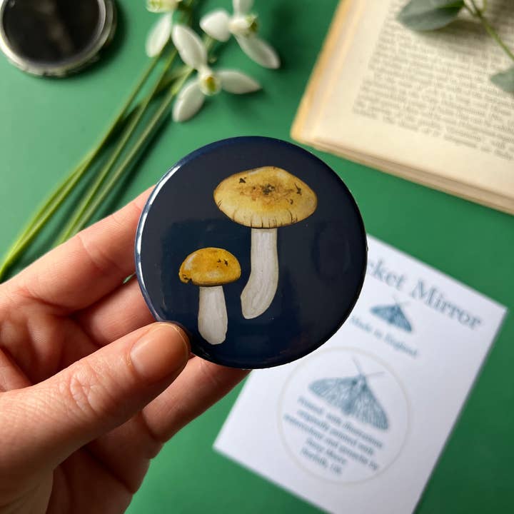 Tansy Moore - Wholesale Compact Mirror - Mushroom Pocket MirrorĀ