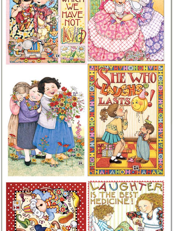 ME1019 Mary Engelbreit® Classics Laughter Stickers for wholesale by Violette Stickers