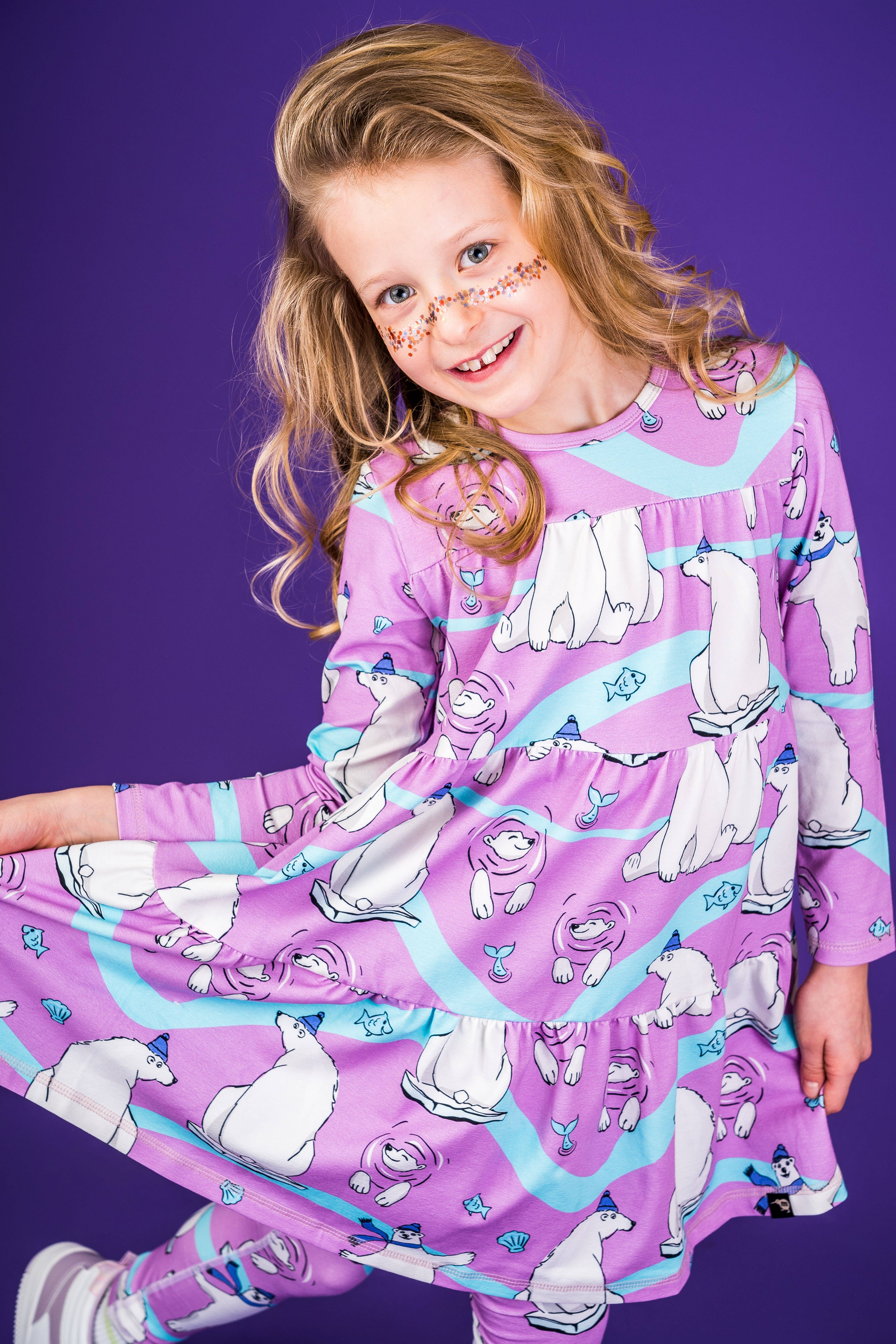 Mullido – wholesale Klänning – Barn – ISBJÖRN - A-LINJEKLÄNNING - AW248