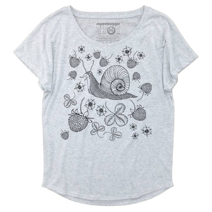 Supermaggie @ Faire - Wholesale Screen Printed T-Shirt - Women's - Snail Nina Tee
