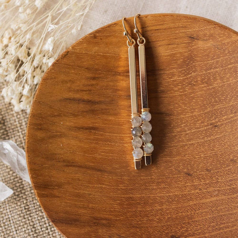 Wild Abandon Jewelry - Vente Boucles d'oreilles pendantes - boucles d'oreilles zola-labradorite0