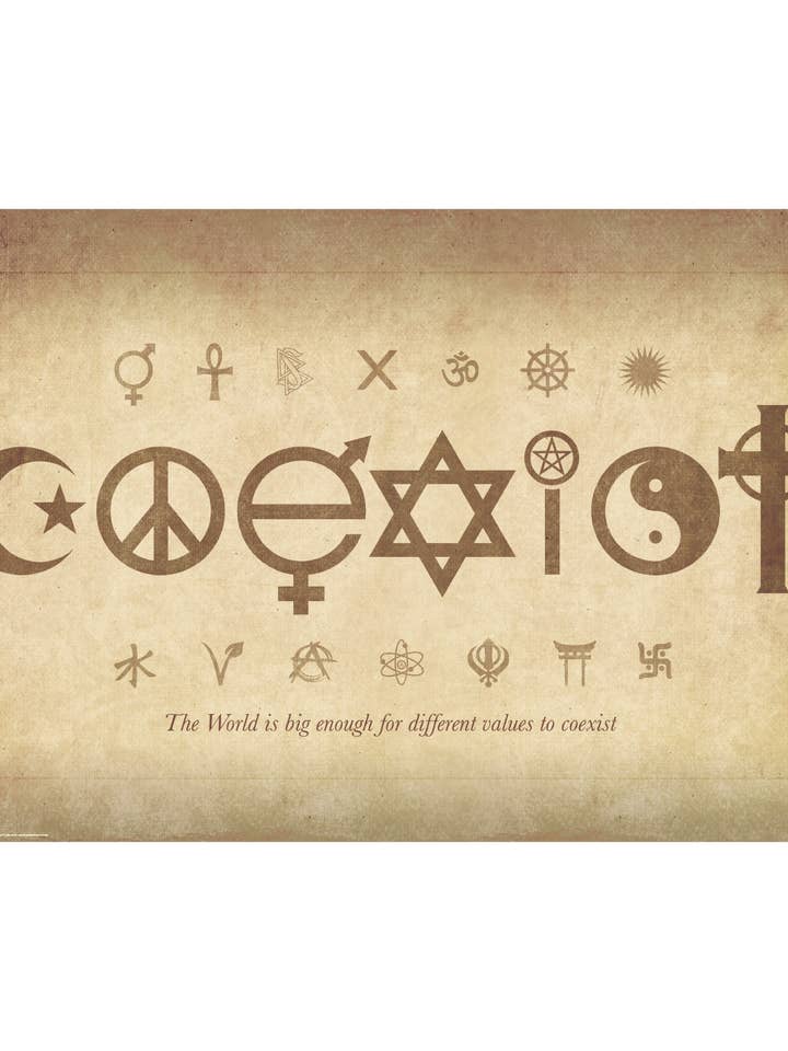 Coexist Poster for wholesale by Pyramid America