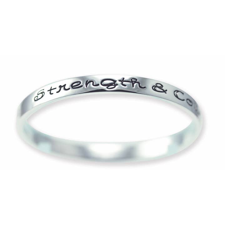 Abbey + CA Gift - Wholesale Bangle Bracelet - Silver Sentiments Message Bangles3