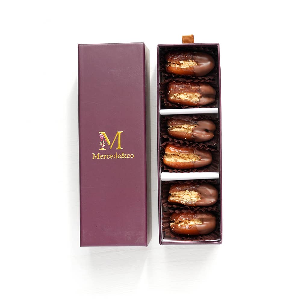 Mercede&Co - Wholesale Chocolate Box - Hazelnut & Chocolate Stuffed Dates