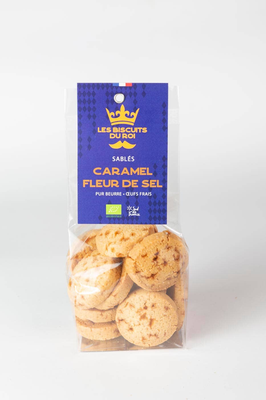Les Biscuits du Roi - Wholesale Cookie - Shortbread cookie with salted butter caramel flavor in a 60g packet1