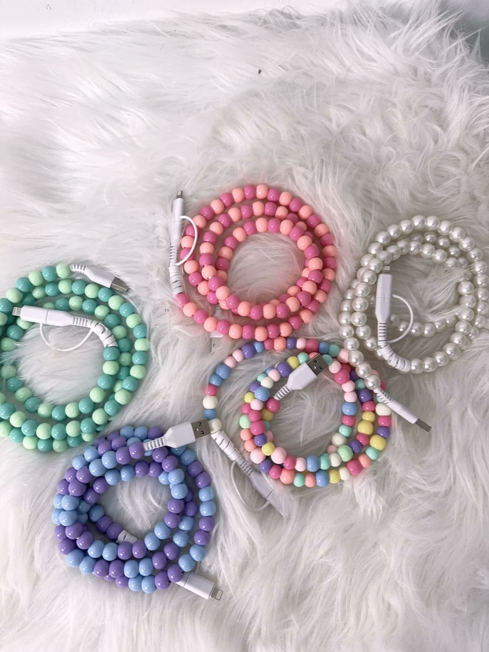 APHISON - Wholesale Charging Cable - Beaded Data Cable 2 in 1 type-c to ip157