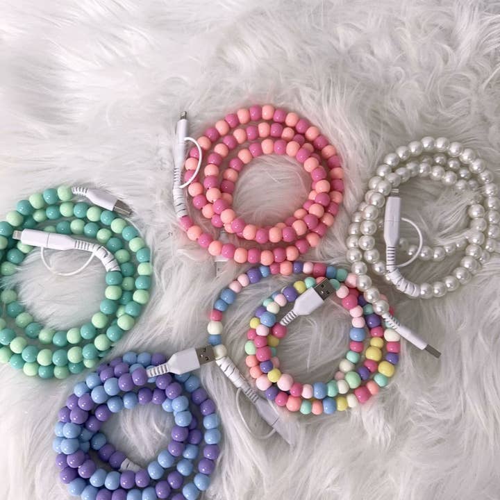 APHISON - Wholesale Charging Cable - Beaded Data Cable 2 in 1 type-c to ip152