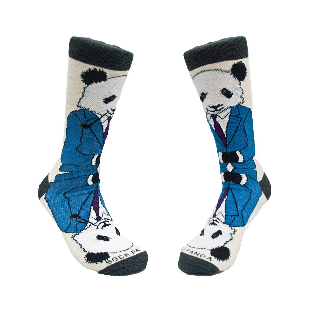 Sock Panda – Großhandel Socken - Unisex – Würdiger nachdenklicher Panda, der Anzugsocken trägt (Erwachsene Groß - Herrenschuhgrößen 42-46)2