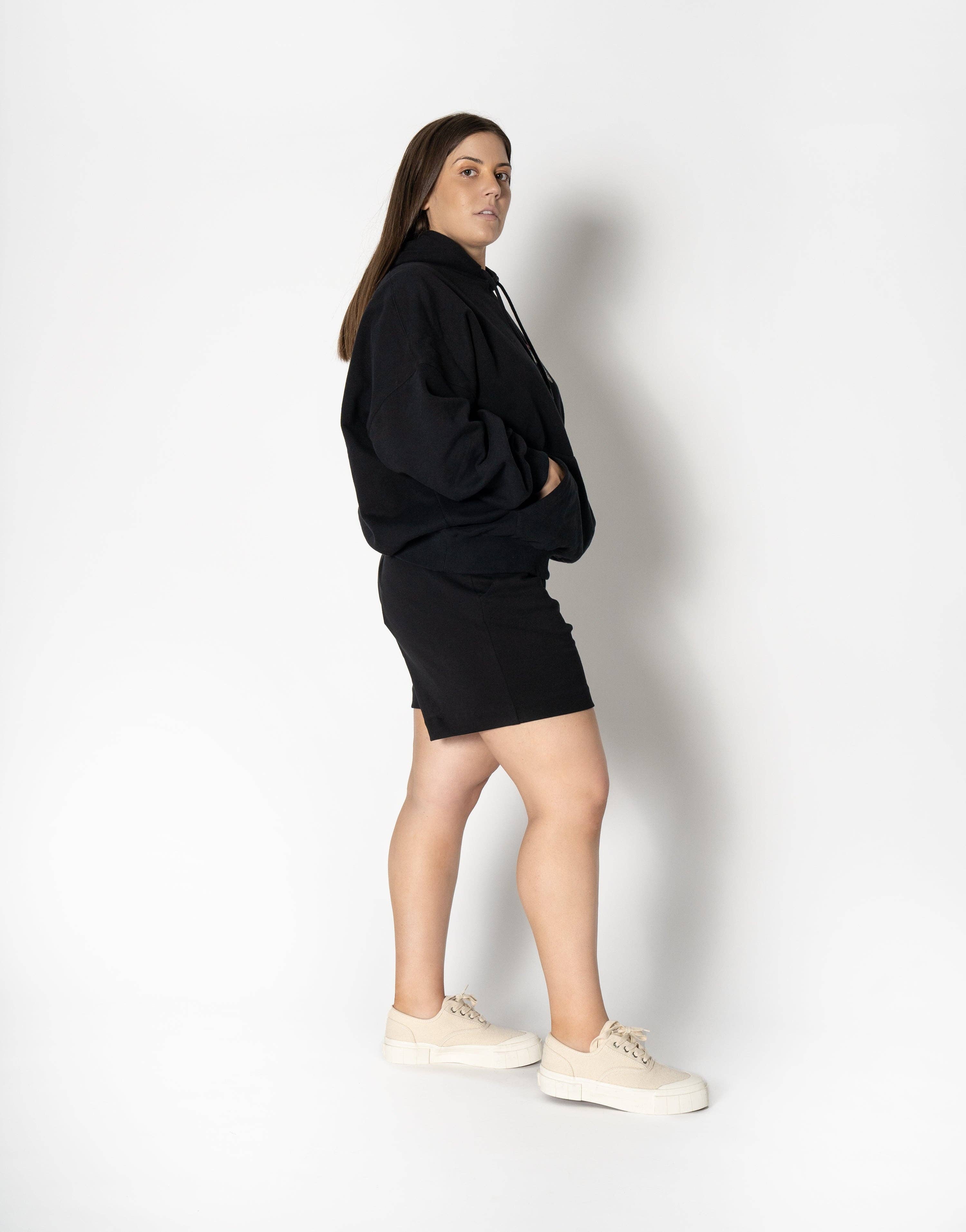 Black Not To Plastic Oversized Hoodie for wholesale on Faire2