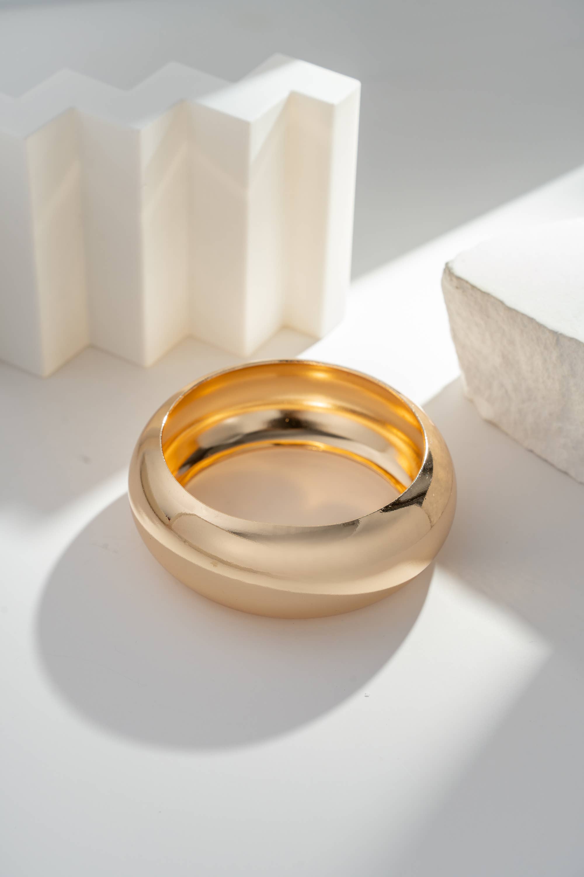 COSMOS - Wholesale Cuff Bracelet - Wide Brown Ecru Gold Trendy Bracelets3