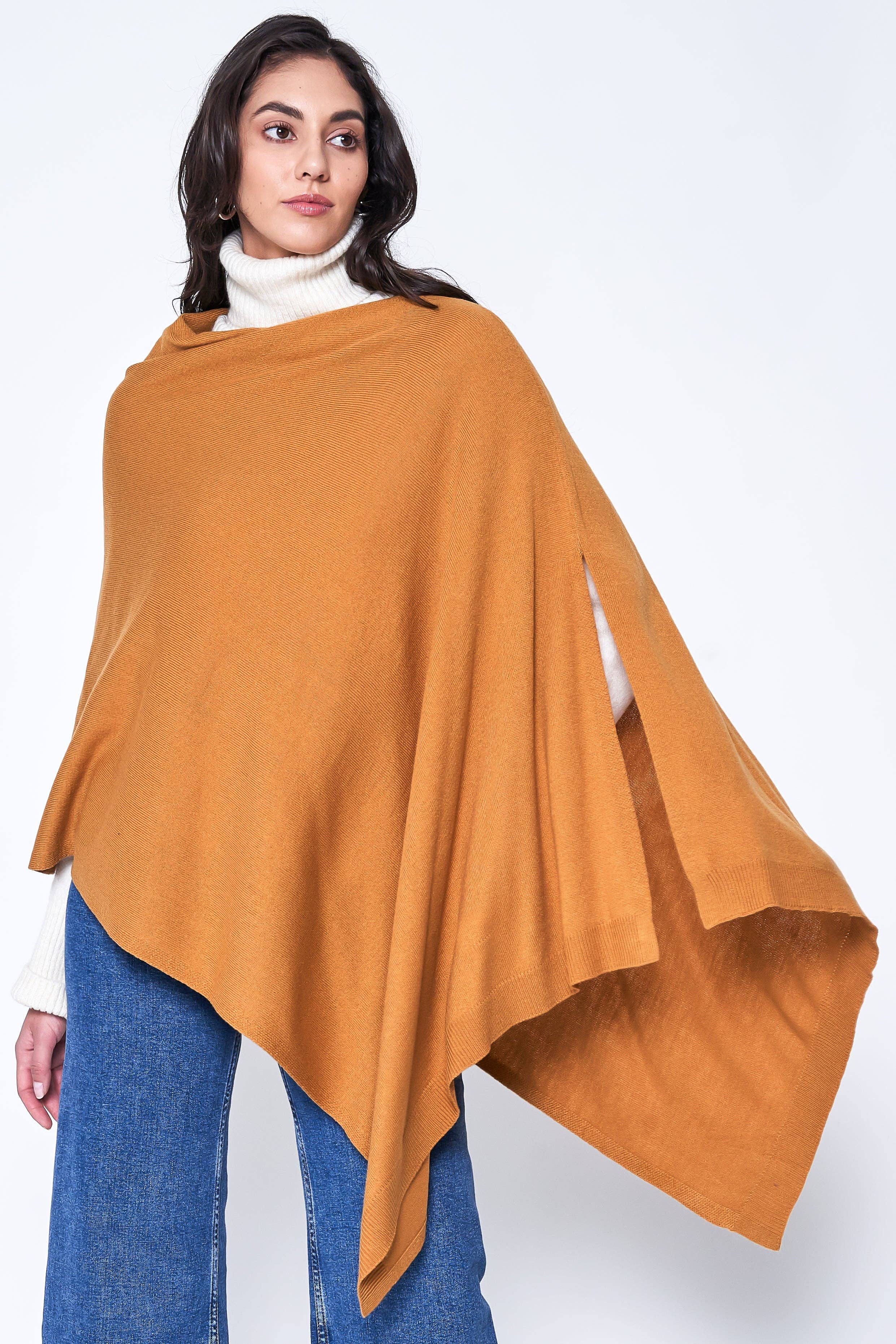 Do Everything In Love® - Wholesale Poncho - Women's - Solid Scarf Poncho6