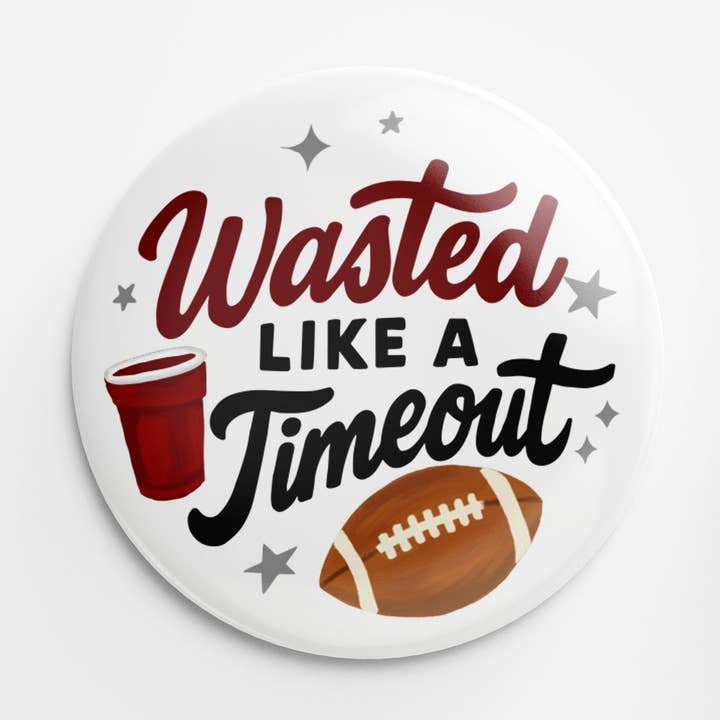 Wasted Button (maroon) for wholesale by Thanks For Everything