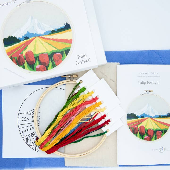 Angiels Art - Venta al por mayor Material para bordado/punto de cruz - Kit de bordado DIY para el Tulip Festival1