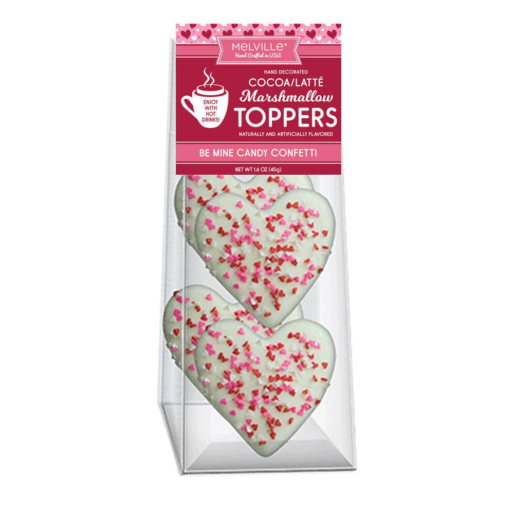 Melville Candy Company - Wholesale Chocolate Covered Sweets - Confetti Heart Marshmallow Toppers2