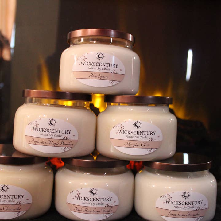 Christmas Hearth - 16 oz Platform Soy Candles for wholesale by Wickscentury's Natural Soy Candles