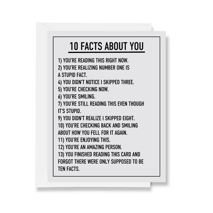 Carte de Vœux : 10 Faits Sur Vous pour la vente par Ink & Attitude Stationery Company LLC