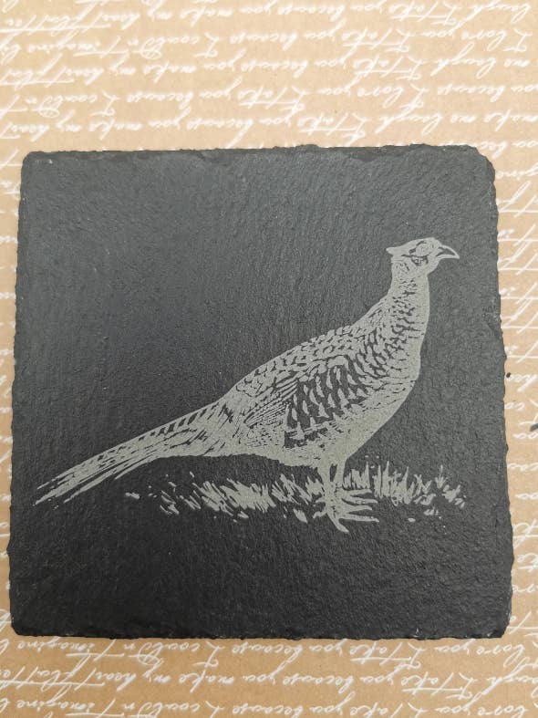 Pheasant - Engraved Slate Coaster for wholesale by McHenrysPlace