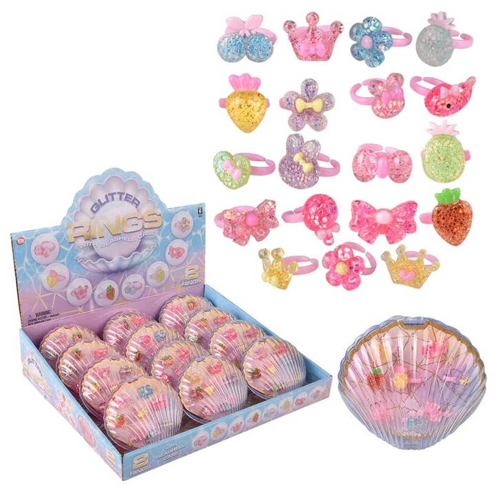 Dreamy Sparkle Ring Shell Assortment 12ct - LLB Toys and other Purchase Wholesale shell ring. Free Returns & Net 60 Terms on Faire trending on Faire.