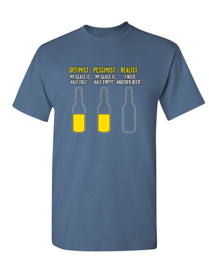 Feelin Good Tees - Wholesale Screen Printed T-Shirt - Unisex - Optimist Pessimist Realist15