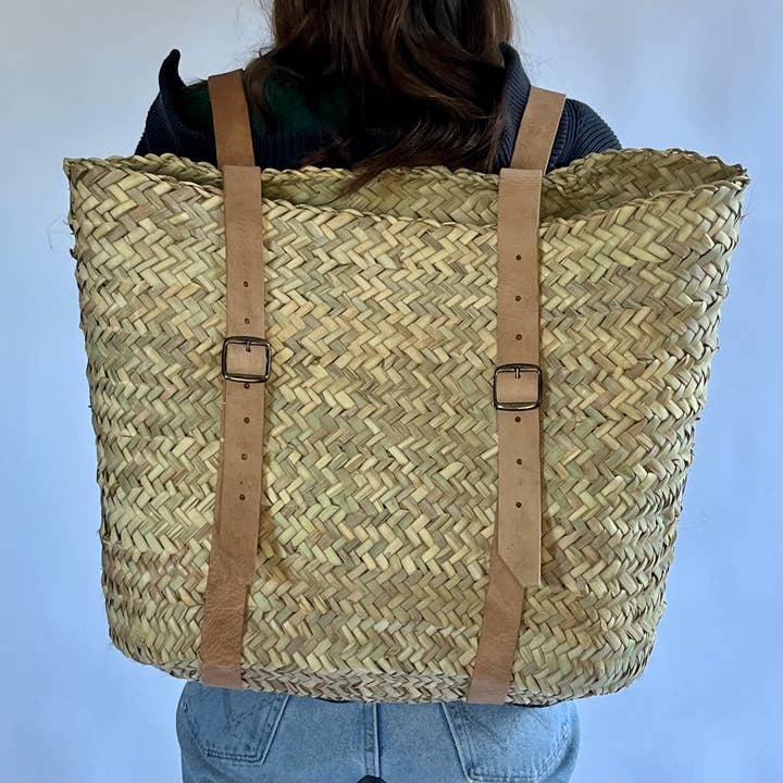 Medina - Wholesale Backpack - Women's - Palm Leaf Backpack Basket7