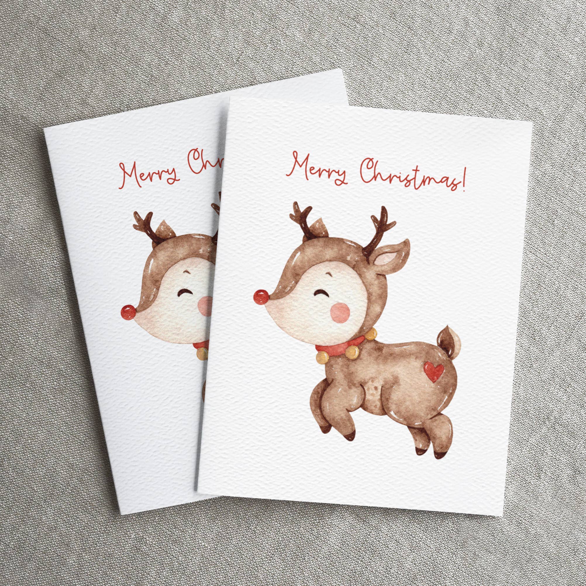 Blue Thistle - Wholesale Christmas Card - Merry Christmas Card, Rudolph, Santa's Red Nosed Reindeer2