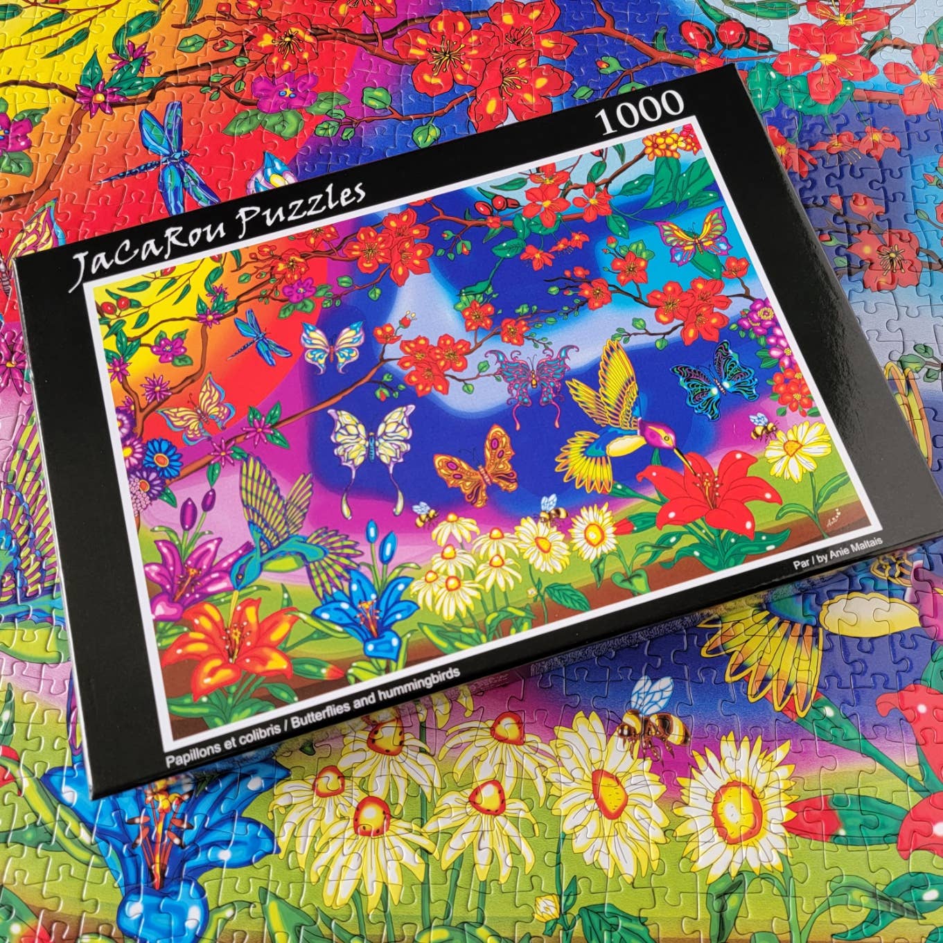 JaCaRou Puzzles Inc. – wholesale Puzzle – Adult – Butterflies and Hummingbird 1000pcs Jigsaw Puzzle3