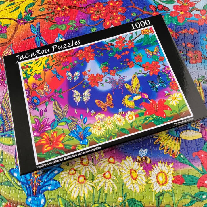 JaCaRou Puzzles Inc. - Wholesale Puzzel - Volwassene - Vlinders en kolibrie 1000stuks legpuzzel3