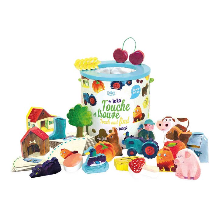Vilac - Feel And Find Farm Identify The Object Sensory Game for wholesale by Hippychick