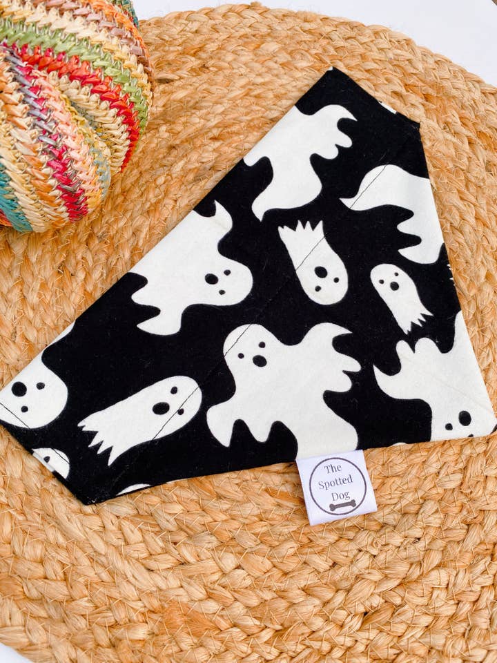 Ghost Bandana - Glow in the Dark! for wholesale by Spotted Dog Co.