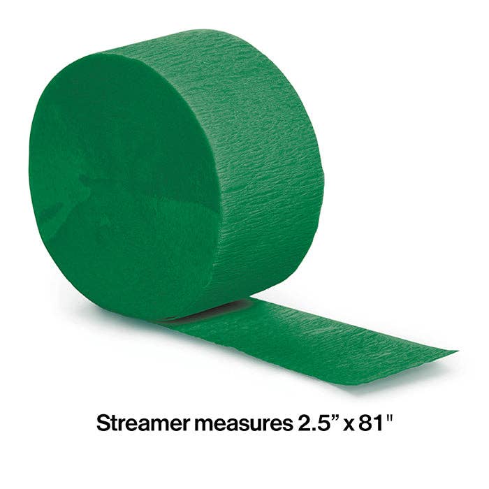 Bulk Party Decor - Wholesale Party Sign/Banner - Bulk Emerald Green Crepe Streamer 81 ft (12 per Case)1