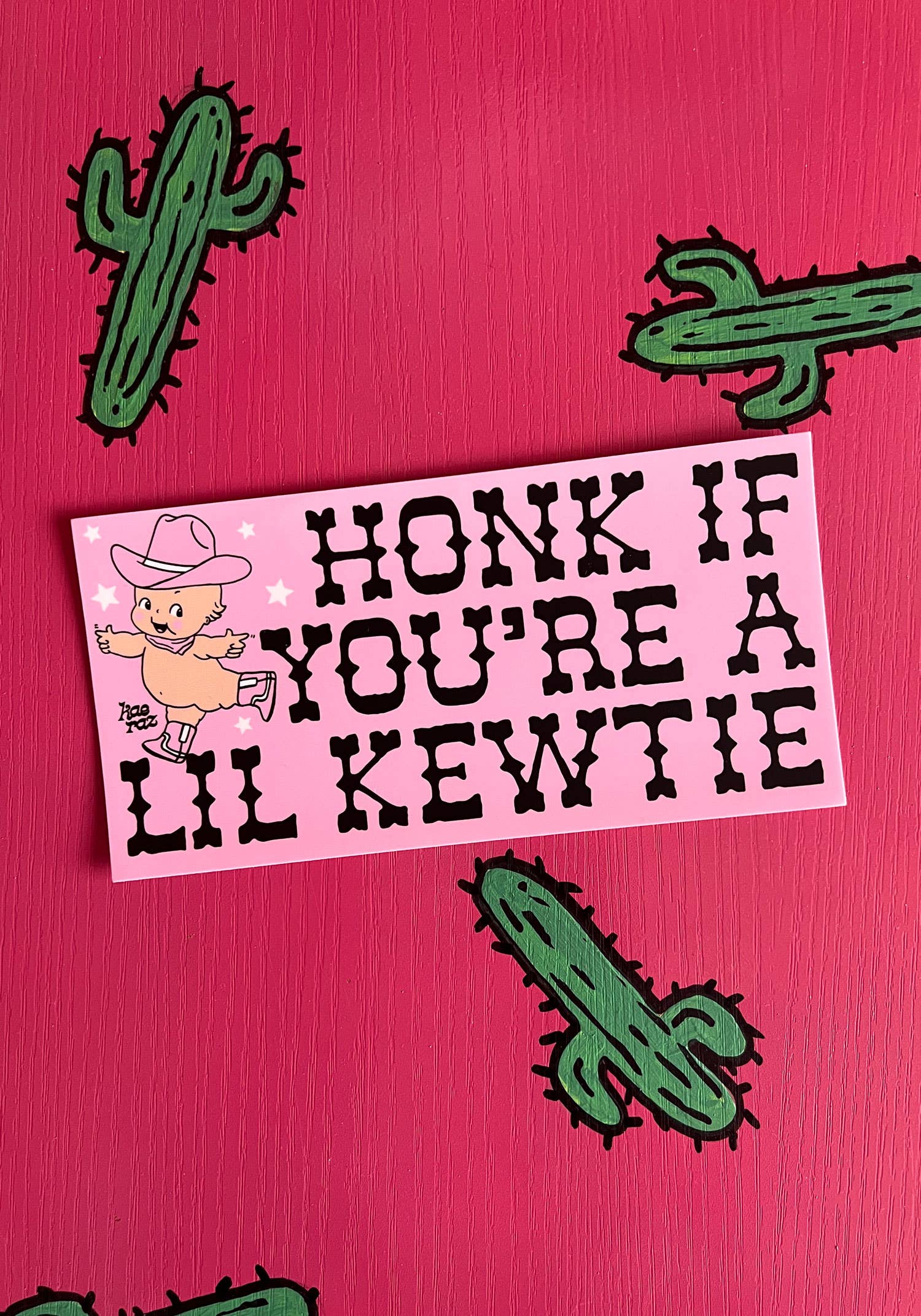 kaeraz - Wholesale Sticker - Cowpoke Kewtie Bumper Sticker3
