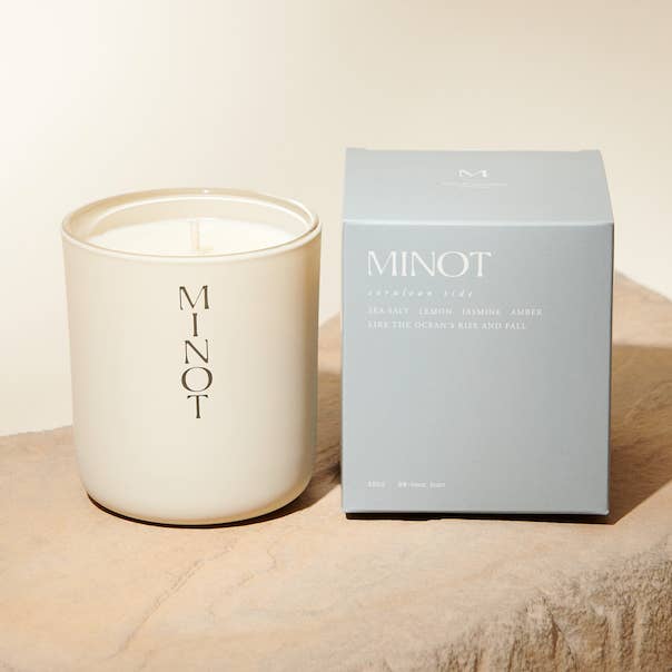 Minot – Engroshandel Glaslys – Cerulean Tide - Luksus ikke-giftig sojalys, 12 oz.0