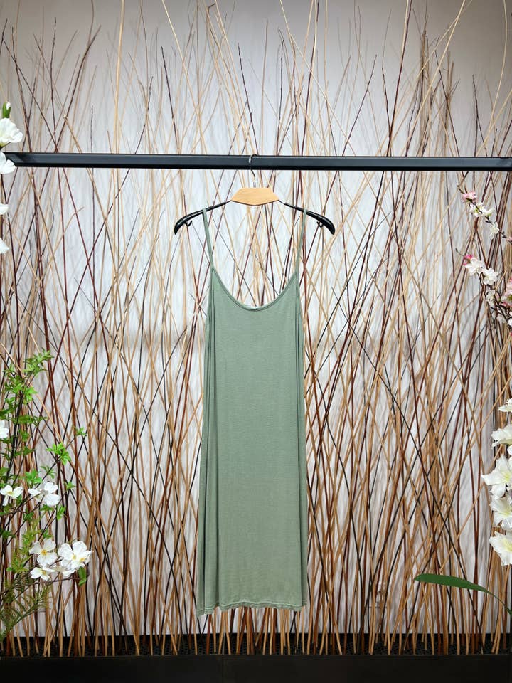 L'Emotion - Wholesale Dress - Women's - Short Light Tank Dress with Thin Straps Simple