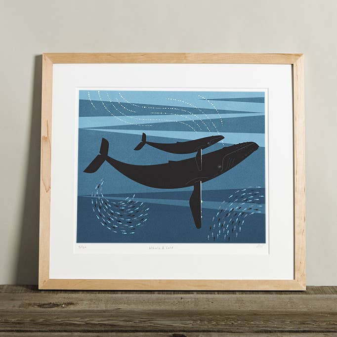 Whale & Calf for wholesale by Doug Ross Fine Art
