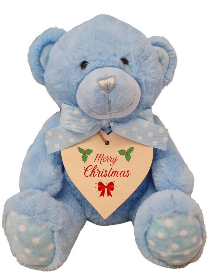 Light Blue Teddy Bear Plush Toy for wholesale by Second Ave Gift Company