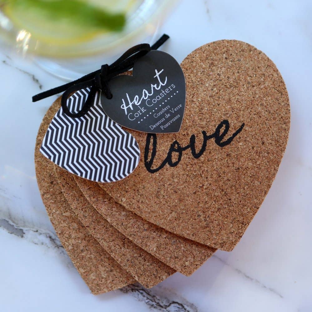 Kate Aspen - Wholesale Coasters - Heart Cork Coasters (Set of 4)3