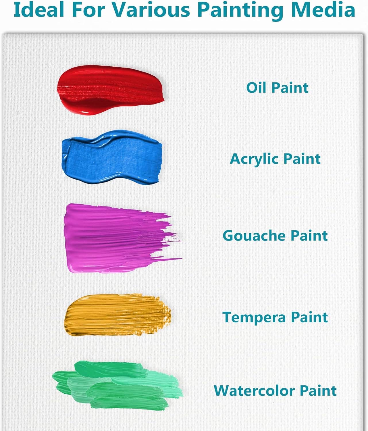 Keff Creations - Wholesale Painting Paper - 12 Pack Canvases for Painting - 8x10 Art Paint Canvas4